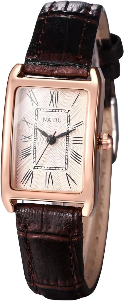 Regalo Donna Ideale: Orologio Quadrato Vintage con Scala Romana