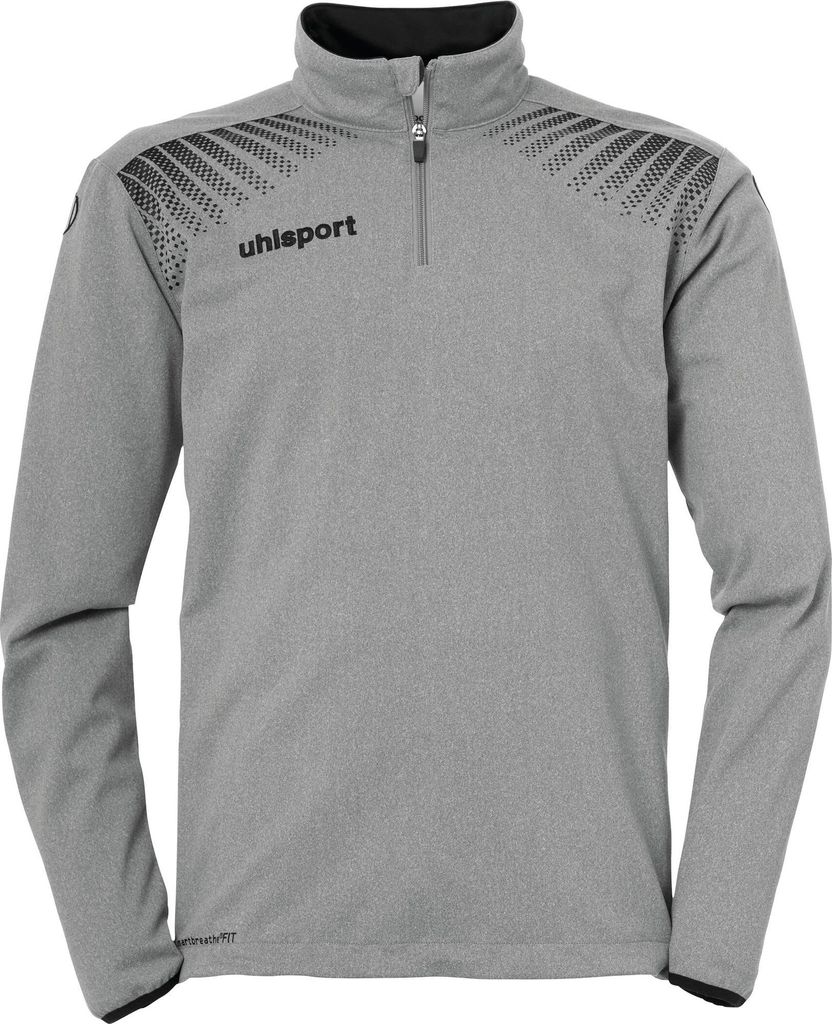 Uhlsport GOAL 1/4 ZIP TOP S dark grey melange/schwarz