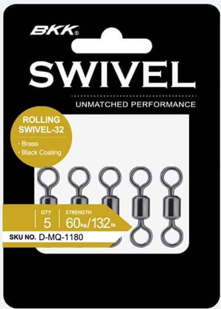 BKK Wirbel Rolling Swivel 32 schwarz #1/0 60kg