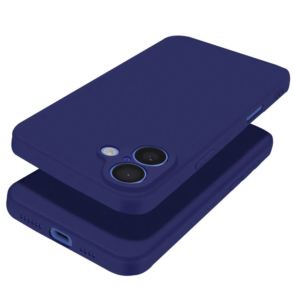 Custodia Avizar Blu Notte per iPhone 16 - Eleganza Soft Touch - 2