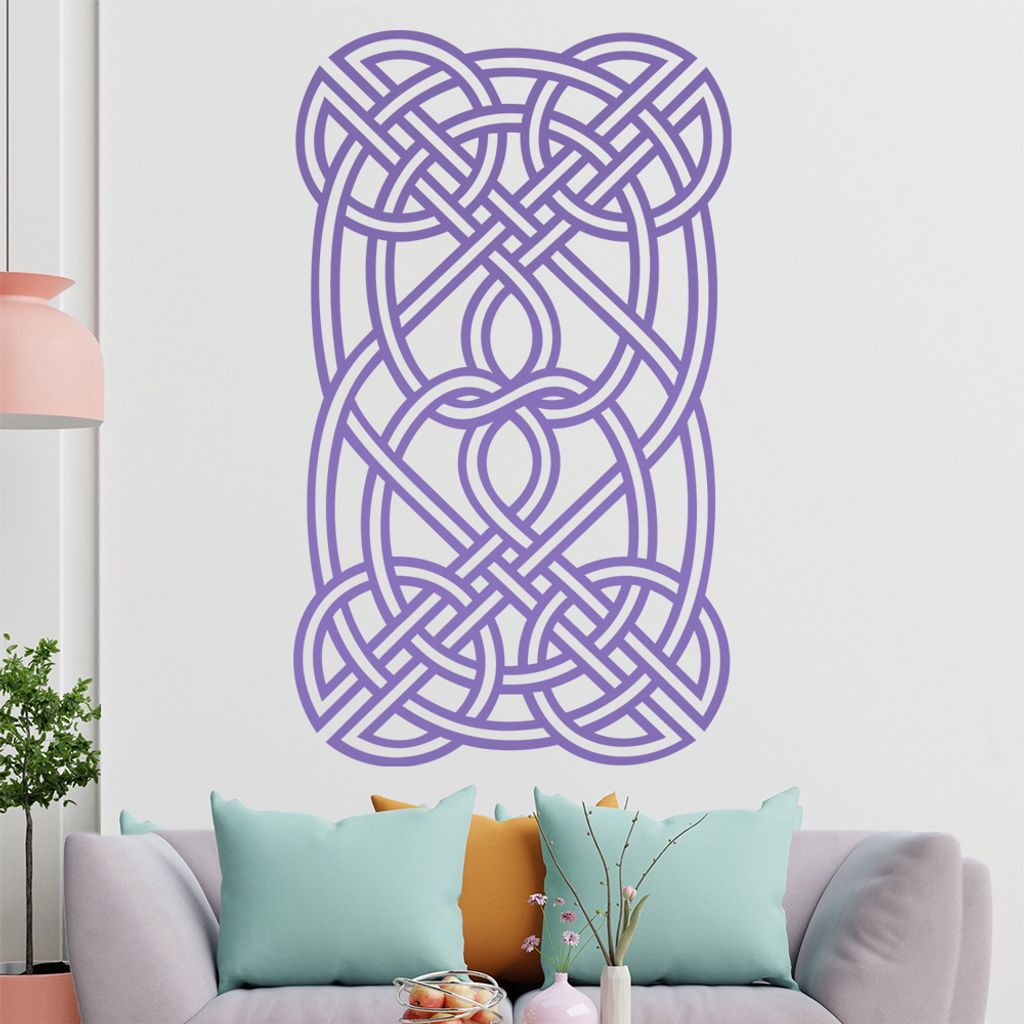 keltischer Knoten - Knotenmuster Wandtattoo in 6 Größen - Wandaufkleber Wall Sticker - Dekoration, Küche, Wohnzimmer, Schlafzimmer, Badezimmer