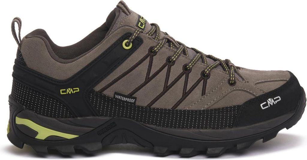 CMP Herren-Outdoor-Leichtwanderschuh RIGEL LOW TREKKING SHOES WP Braun-Schwarz-Gelb, Farbe:braun, EU Größe:45