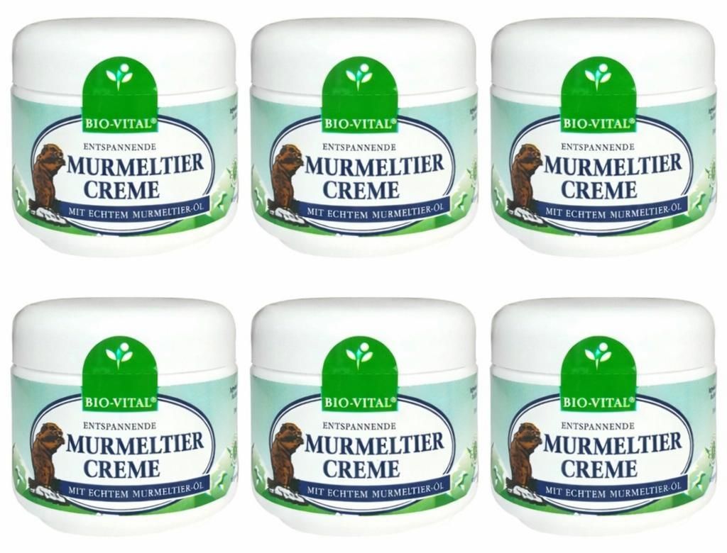 6x 125ml Bio-Vital Murmeltier Creme Balsam Hautpflege