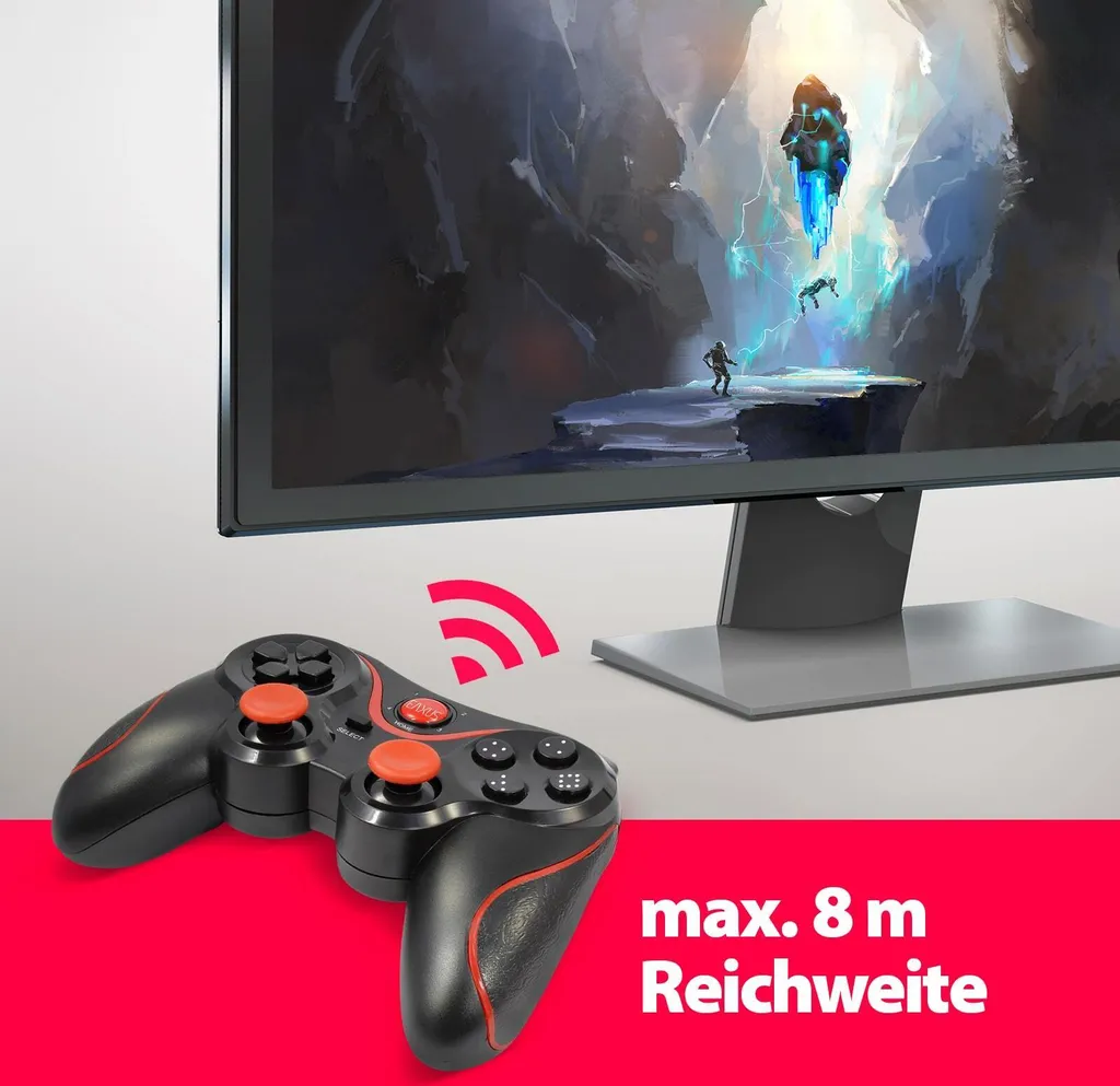 Manette de jeu Bluetooth compatible PS3 et Android Eaxus Noire - 10