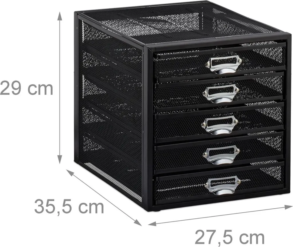 Caisson de bureau A4 à 5 tiroirs - Module de classement pour dossiers