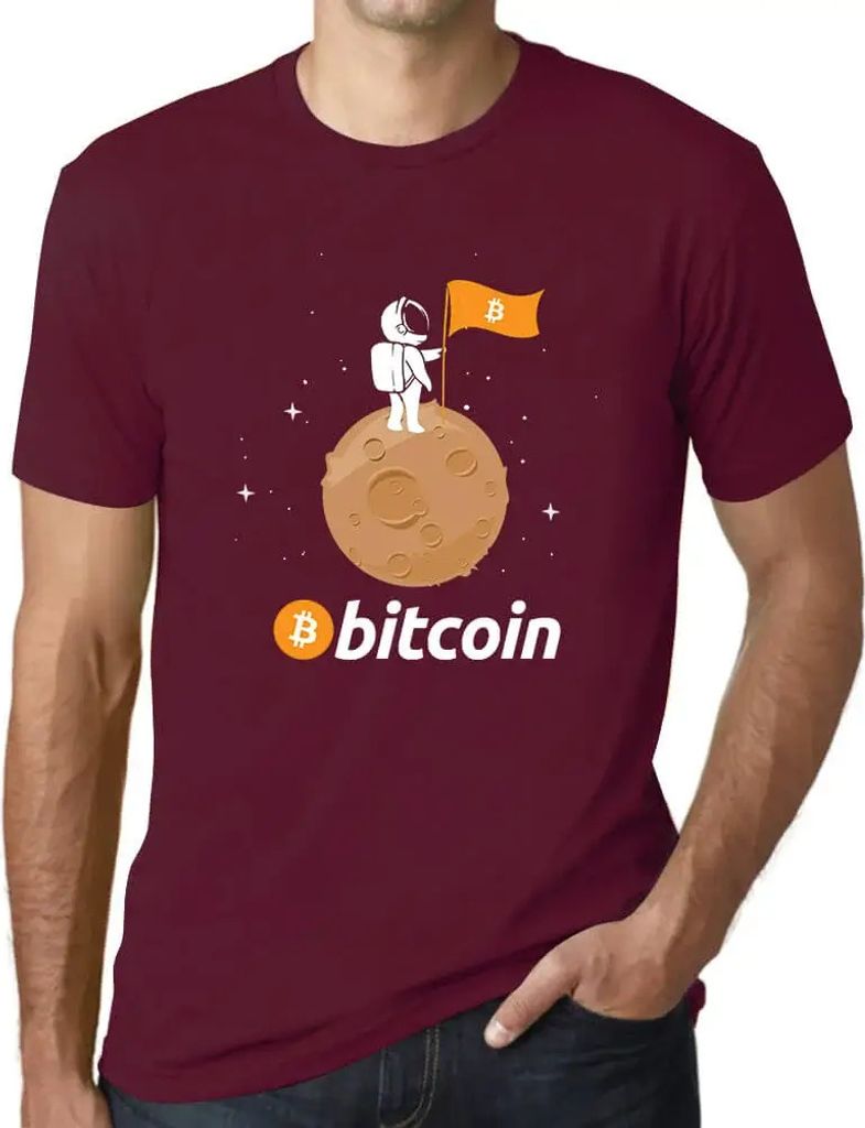 Herren Grafik T-Shirt Bitcoin-Astronaut hodl btc – Bitcoin Astronaut Hodl Btc – Öko-Verantwortlich Vintage Jahrgang Kurzarm Lustige Druck Gebu...
