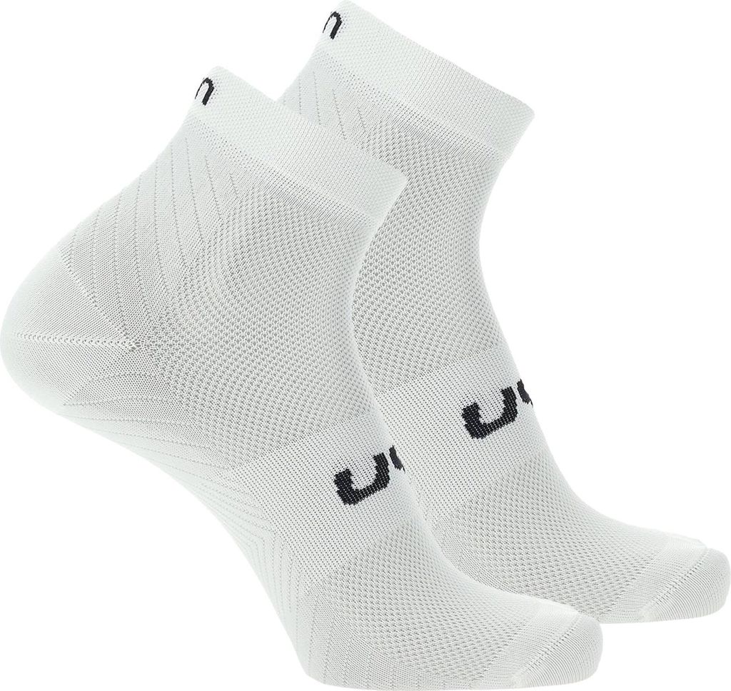 UYN Unisex Quarter Socken, 2er Pack - Essential Low Cut Socks, Logo, einfarbig Weiß 39-41