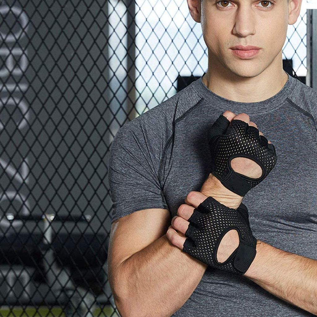 Trainingshandschuhe Damen Atmungsaktive Fitness Handschuhe Herren Damen -  Rutschfest Gewichtheberhandschuhe Mit Silikon Polster, Touchscreen Geeignet