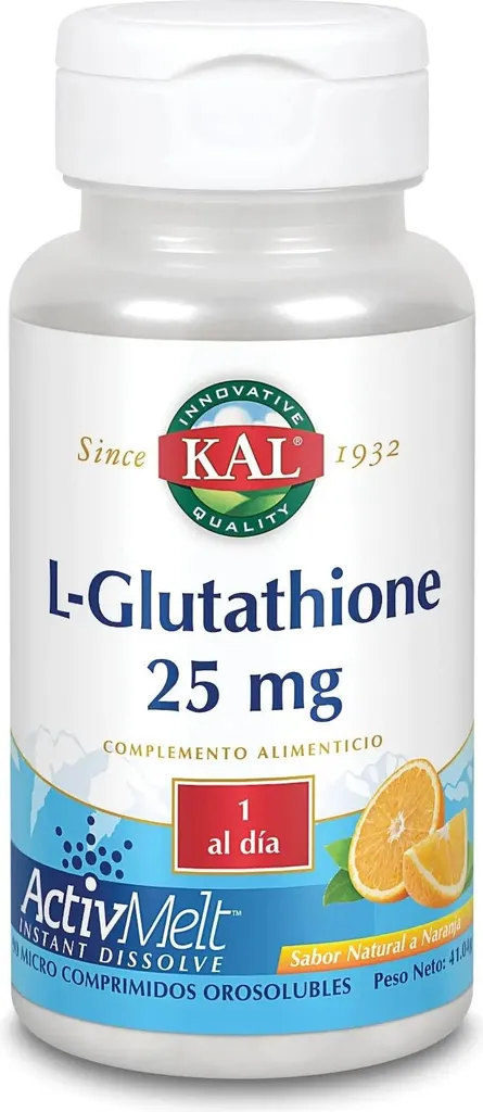 glutathione sublingual dosage Kal L-Glutathione Sublingual Orange 25 mg haute absorption 90 doses