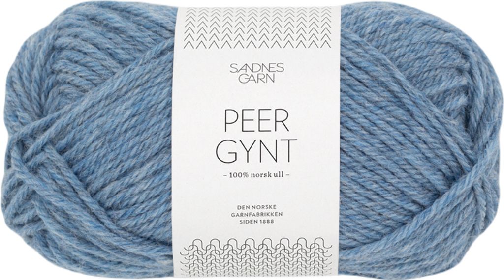 Sandnes Peer Gynt 50g - 100% Schurwolle Blau meliert 6324 Produktbild 