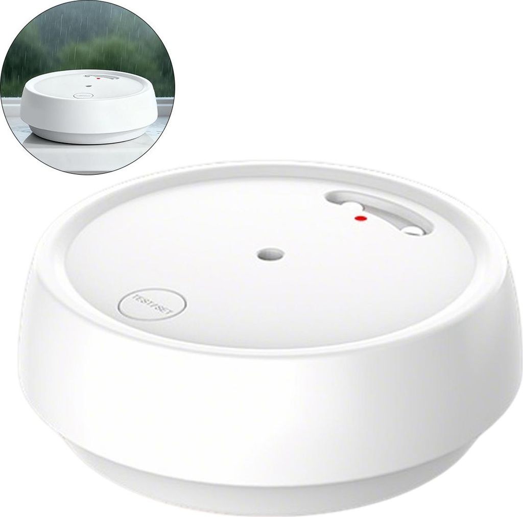 Wasserleck Sensor WLAN, IP66 Wassermelder mit 80dB Alarm, App Steuerung, für Küche, Bad, Keller