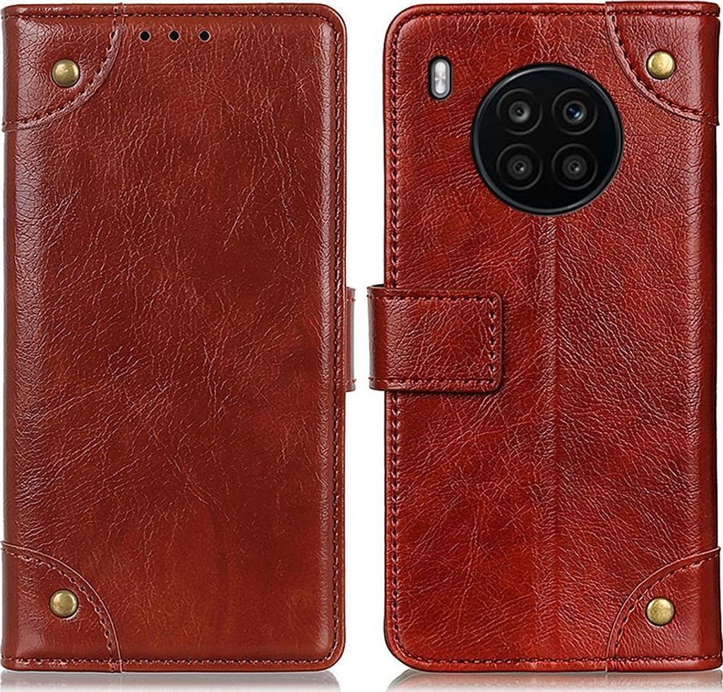 Mobigear Ranch HONOR 50 Lite Hülle Klapphülle Geldbörse - Braun