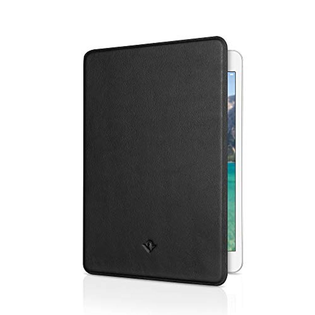 Zwölf South SurfacePad für iPad Mini 5" | Ultra-schlanke Luxus-Napa-Lederbezug + Display-Ständer mit Schlaf/Wake (schwarz)