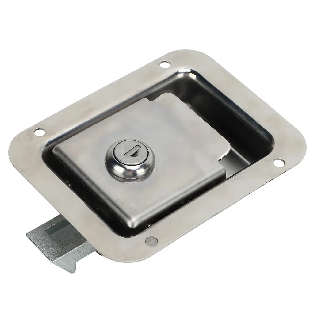 Serrure de porte robuste en acier inoxydable pour caravane et remorque