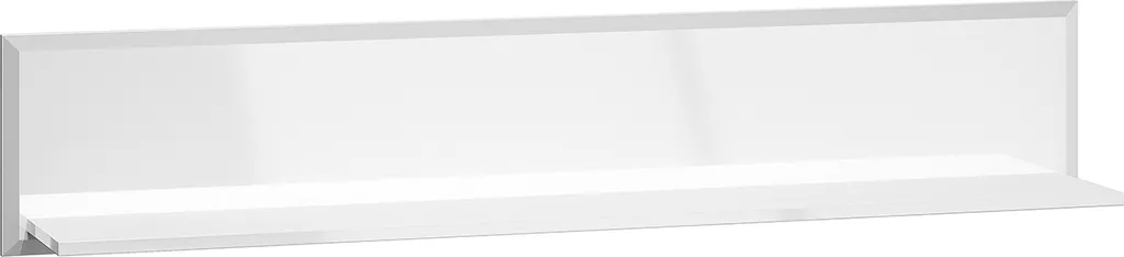 Étagère suspendue SANTINA blanc brillant - Rangement mural design 80cm