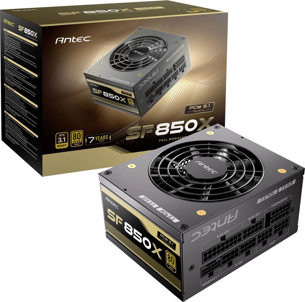 Antec SF850X, 850 W, 100 - 240 V, 50/60 Hz, 12 - 6 A, Produktbild 