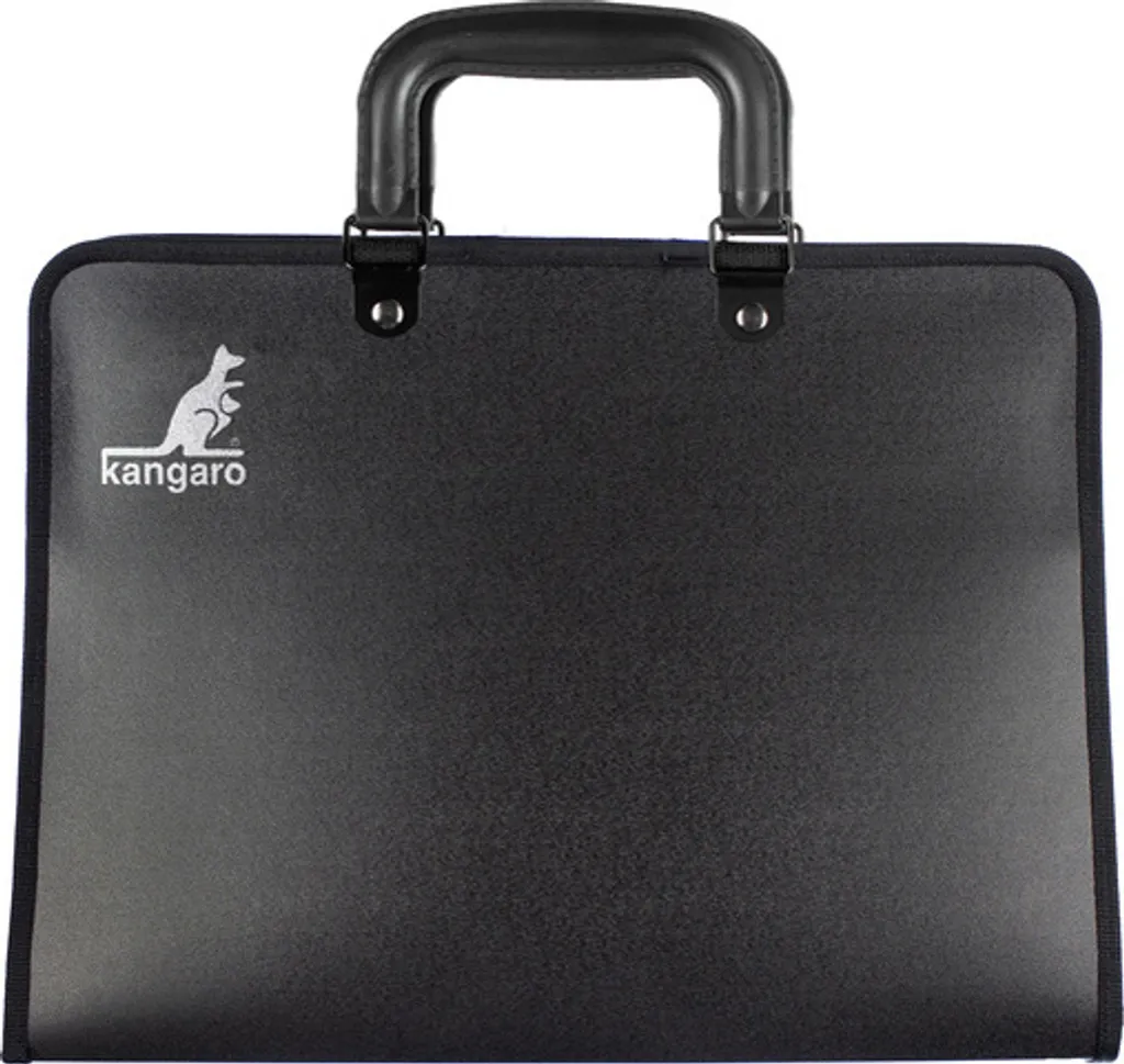 Portfolio A2 Kangaro en polypropylène noir avec poignée ergonomique