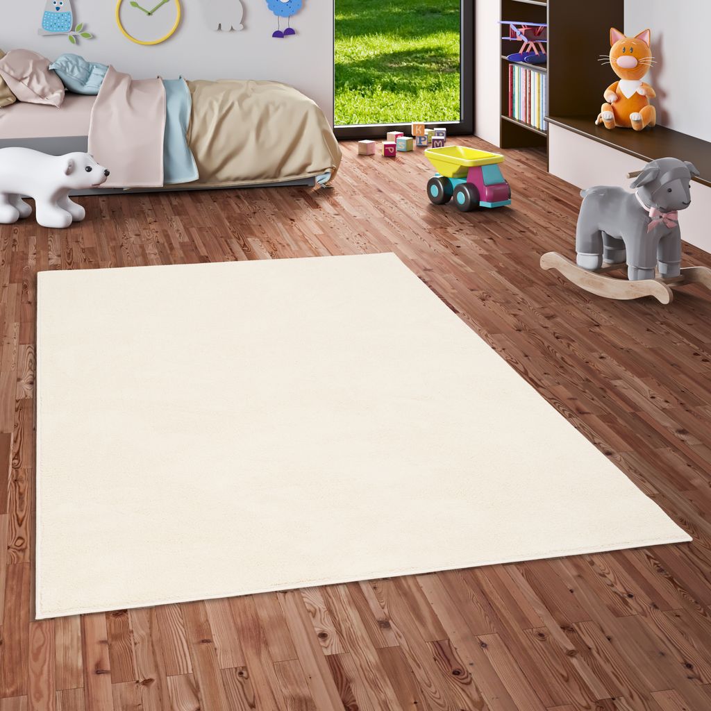 Super Soft Hochflor Langflor Teppich Melia Kids Creme, Größe:160x230 cm