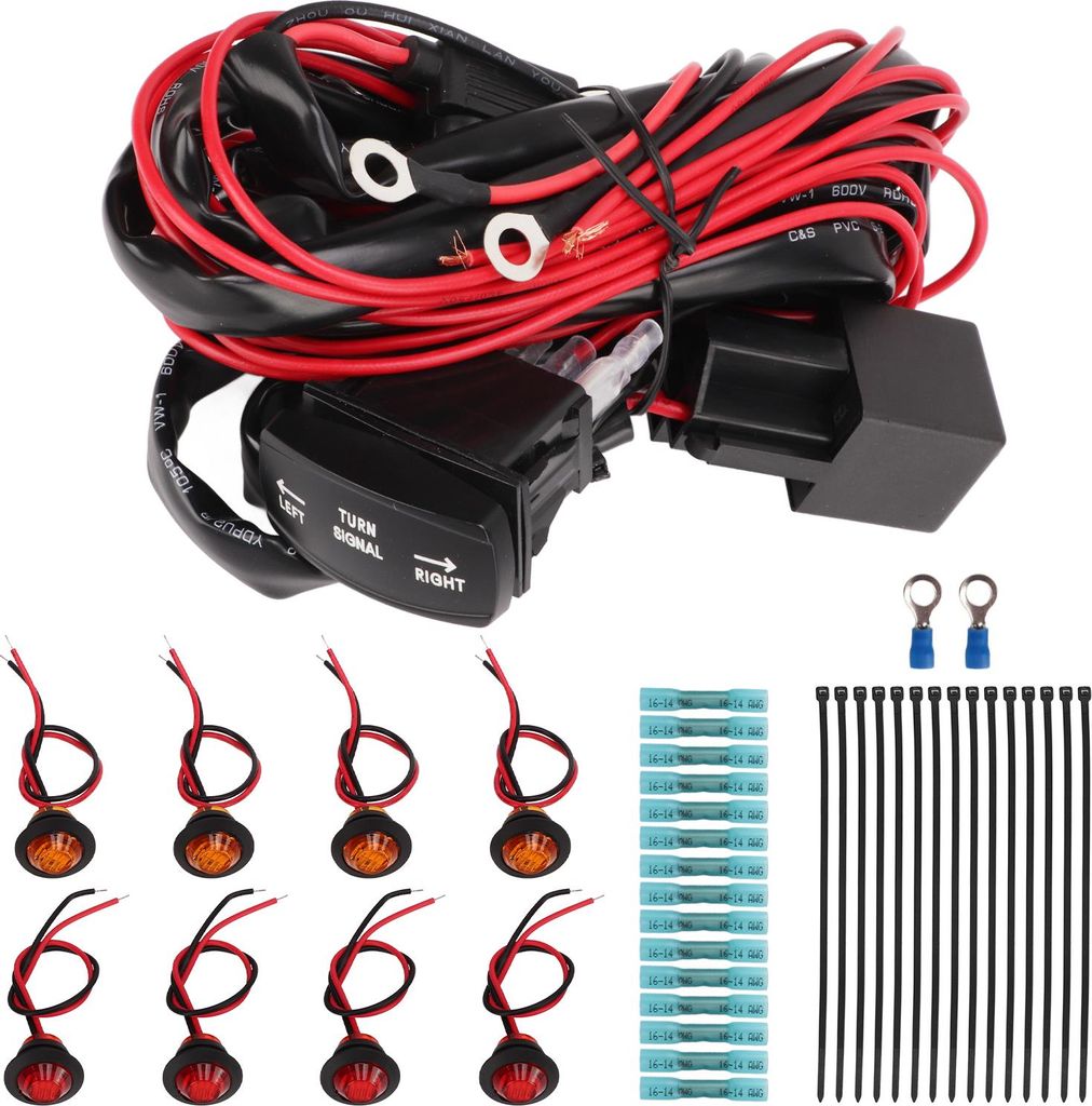 UTV -Blinker -Rocker -Schalter ATV Street Legal Lighting Kit Flasher Relais Kabelbaum Ersatz für Polaris Ranger RZR Horizontal