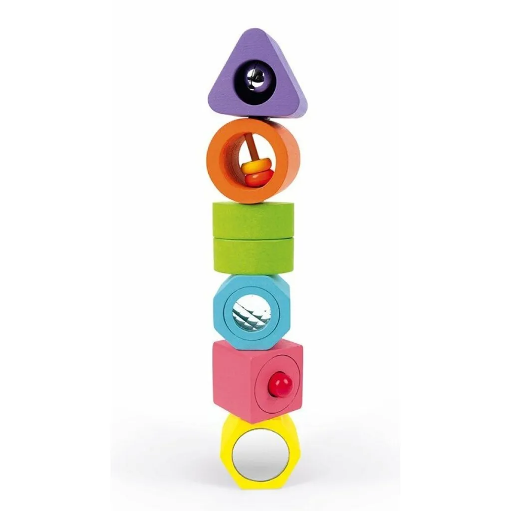 Puzzle Musical 5 Pièces Janod Jigsaw - Jeu Éducatif Formes et Sons Bois