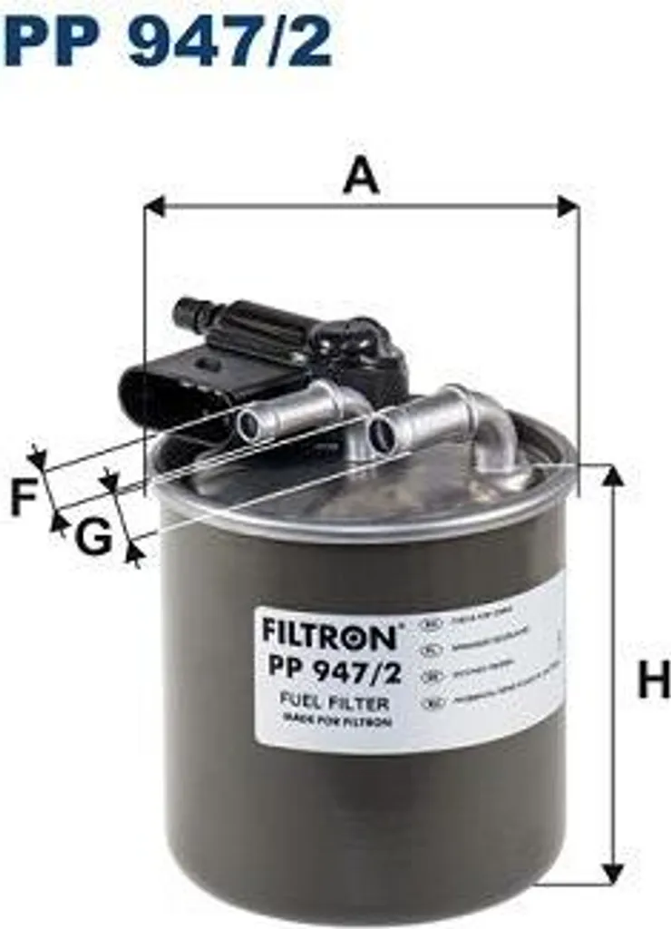 Filtre à carburant pour entretien Mercedes Classe B et CLA - FILTRON PP947/2