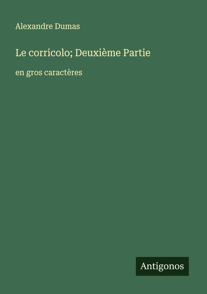 Le corricolo Deuxième Partie