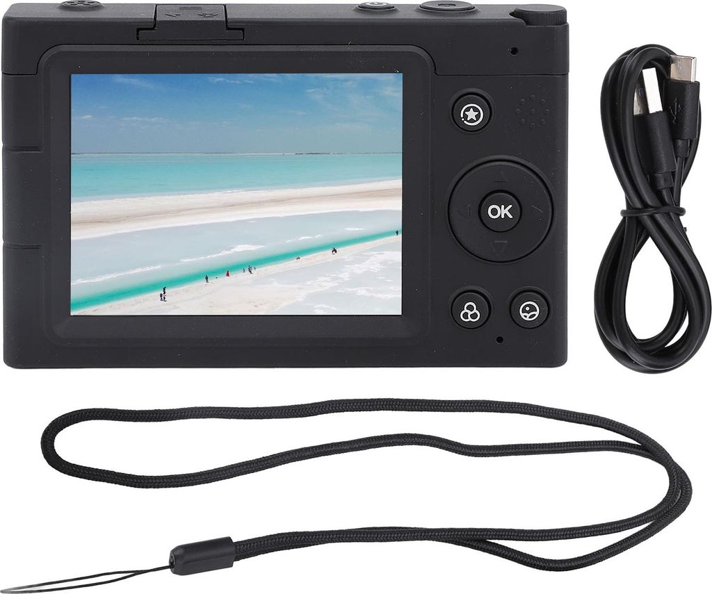 4K Digitalkamera 2,83 Zoll Bildschirm 64MP Autofokus vlogging mit 28x Zoom Beauty Retro Filter Compact Travel Video