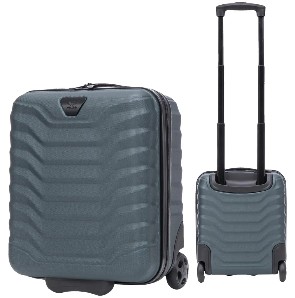 Bagage cabine vert en ABS anti-choc avec roulettes silencieuses 360°