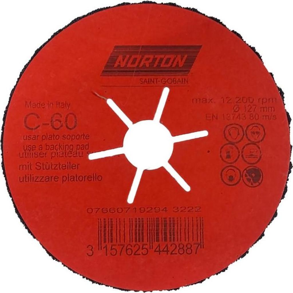Halbflexible Scheibe Norton Cp Flex 127Mm P.60 - P8 Cp127 60