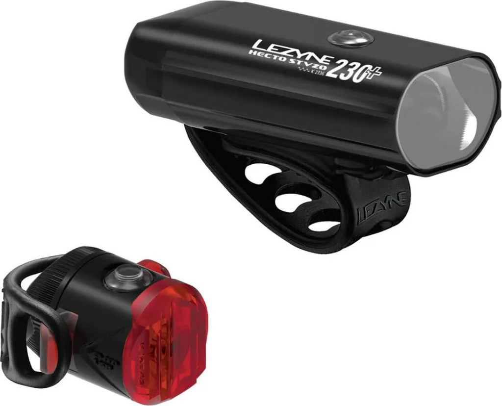 Lezyne Kit d'éclairage Hecto 230+ et Femto USB-C StVZO pour Vélo
