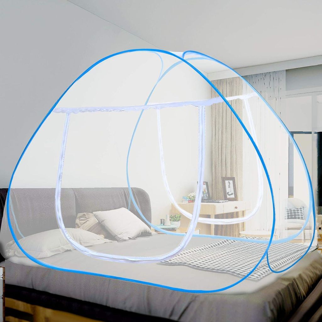 Moskitonetz Bett Baldachin Pop Up Faltbare doppelte Tür Anti Mosquito Bites (180 * 200 * 150 cm)