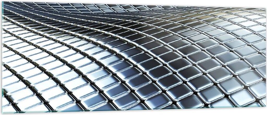 Bilder auf glas - Metall Matte Chrom Aluminium - 140x50cm - Glasbilder - Wandbilder - Kunstdruck - zum Aufhängen bereit - Wanddekoration aus Glas ...
