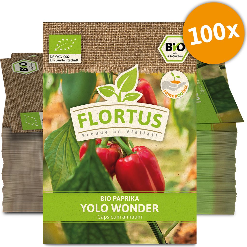 Paprika Yolo Wonder (100 Stück) | Paprikasamen von FLORTUS