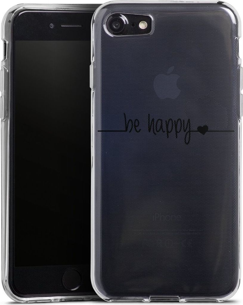 DeinDesign Handyhülle für Apple iPhone SE (2020) Silikon Hülle Case Smartphone Schutzhülle Glück Statement Motiv ohne Hintergrund