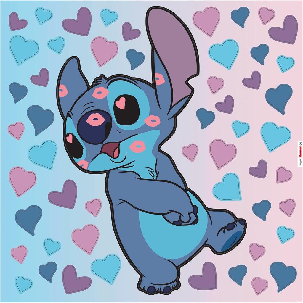 Stitch Let Your Heart be Light - Wandsticker, Wandtattoo, Produktbild 