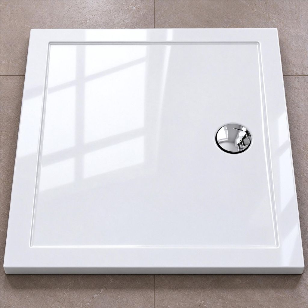 doporro Duschtasse Duschwanne 80x90x4 flach aus Acryl in Produktbild 