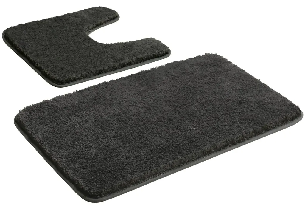 Tapis de bain antidérapant gris lot de 2 pour éviter les glissades