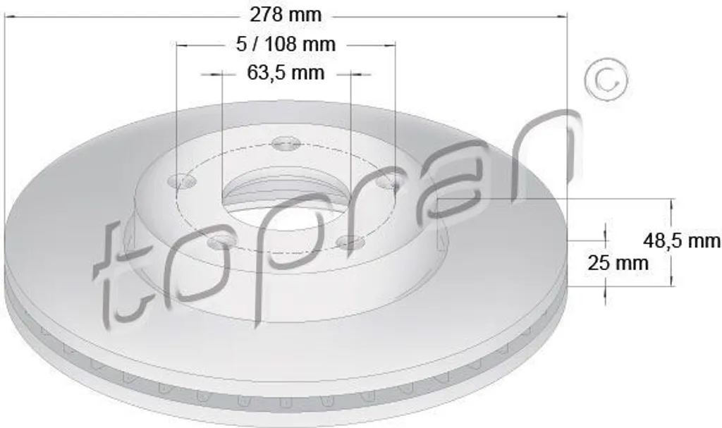 Disque de frein TOPRAN 304 728 : Stop aux vibrations sur Focus et C-Max