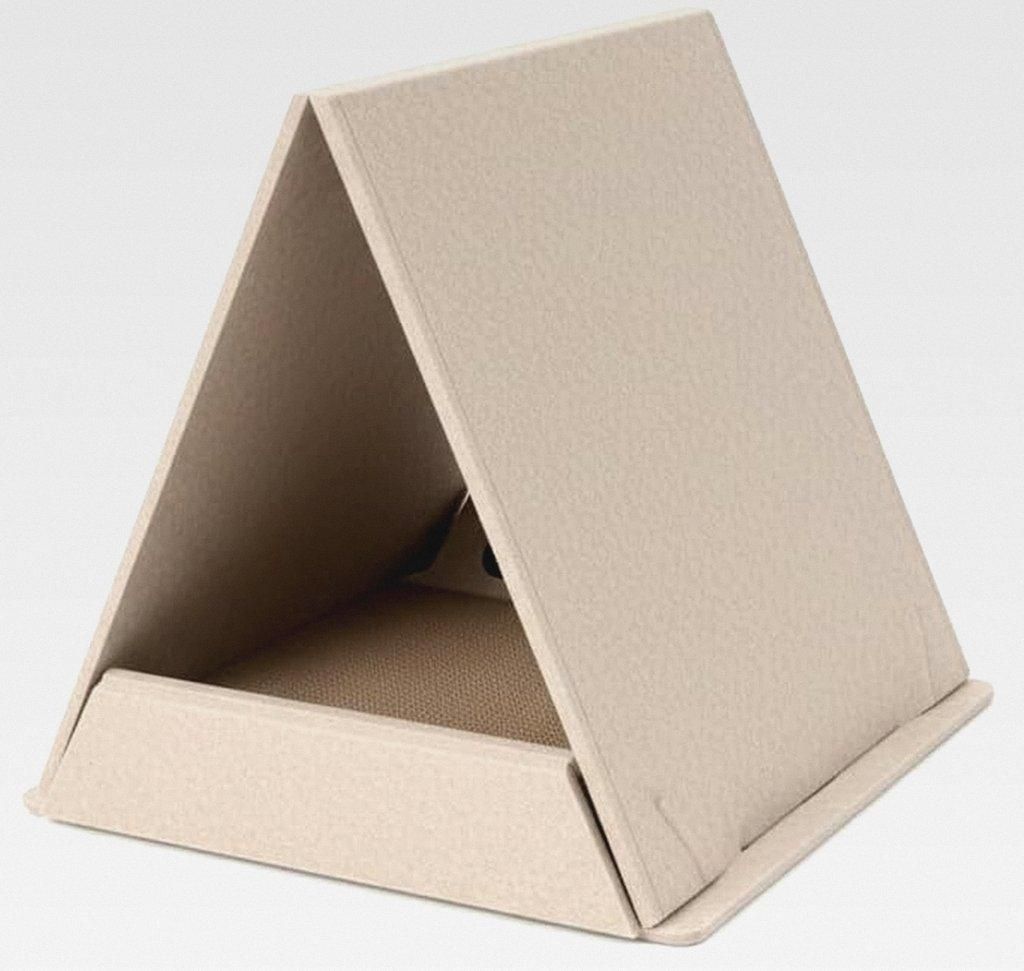 Katzenhaus aus Filz im Zeltformat mit Kratzpappe 40×38,5×40 cm – Faltbare Katzenhöhle Katzenbett flauschig Katzenzelt zum Kratzen, Schlafen & ...