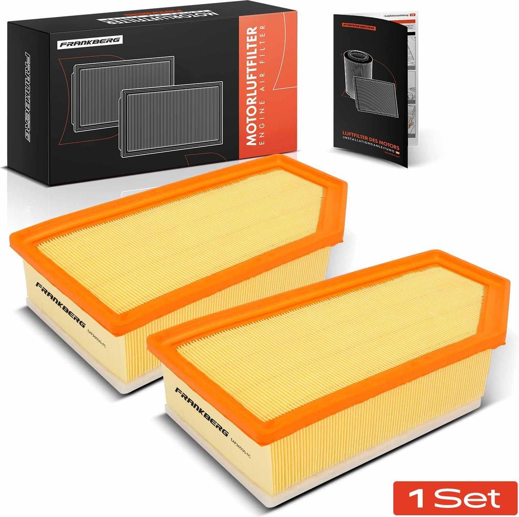 Frankberg 2x Luftfilter Filtereinsatz für Peugeot 407 407 SW 6D Coupe 6C Citroen C5 III RD RW C6 TD
