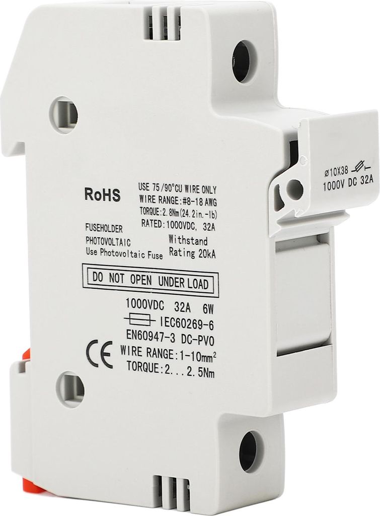GYPV?32 1P 32A Sicherungshalter, GYPV?1038 30A Photovoltaik-Sicherung 1000VDC für Stromkreisschutz
