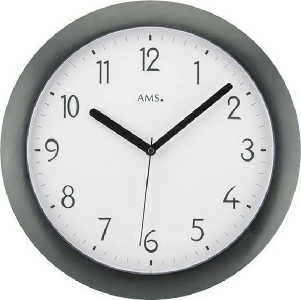 Horloge Murale Radio-Pilotée AMS 5845 Diamètre 28 cm Style Scandinave