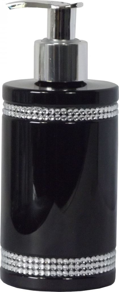 Seifenspender Creme-Seife gefüllt 250ml Schwarz-Silber Vivian Grey