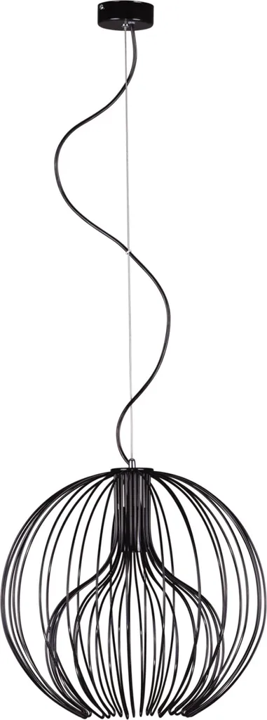 Suspension design pour salon et salle à manger Tori noire métal E27