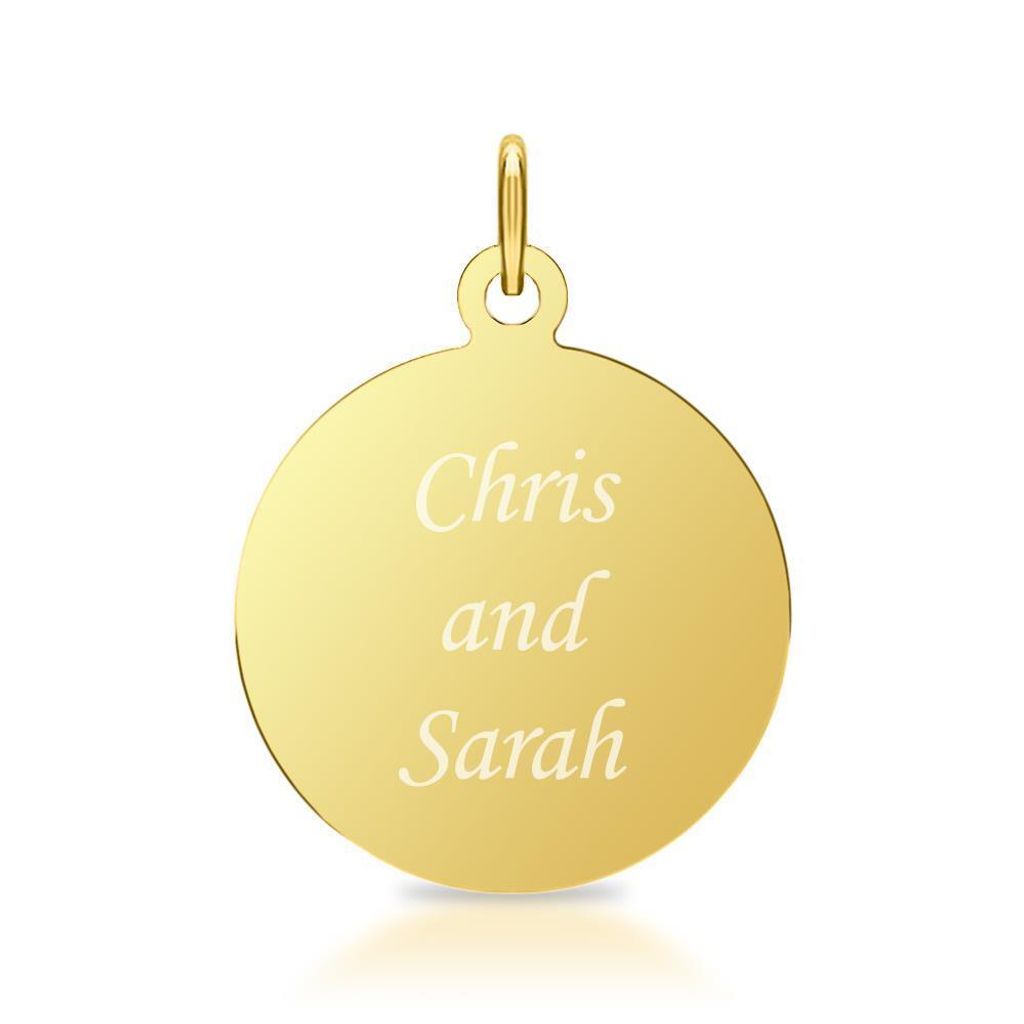 Runder Anhäger aus Sterlingsilber, vergoldet