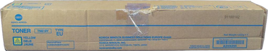 Konica Minolta TN-619Y Tonerkartusche A3VX255 Gelb für AccurioPress C3070/C3080