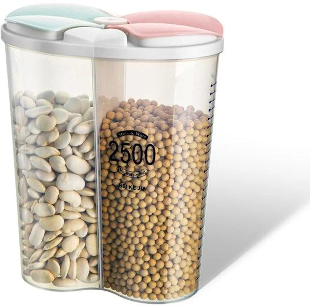 Boîte hermétique 2500 ml sans BPA avec double couvercle transparent