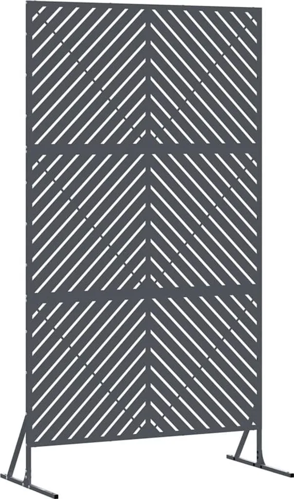 vidaXL Paravento Antracite 100x50x180 cm - Divisorio Esterno in Acciaio