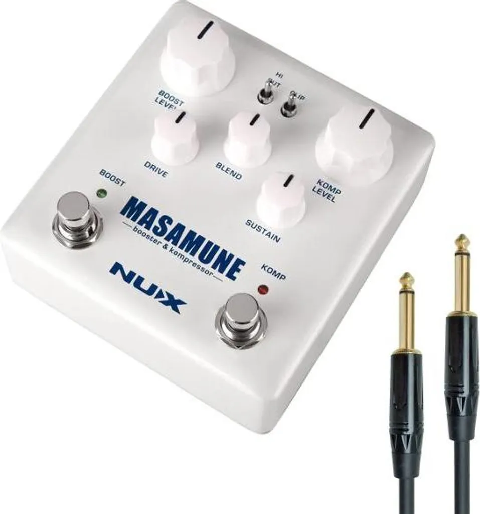 Pédale d'Effet Nux Masamune Booster Compresseur Analogique pour Guitare