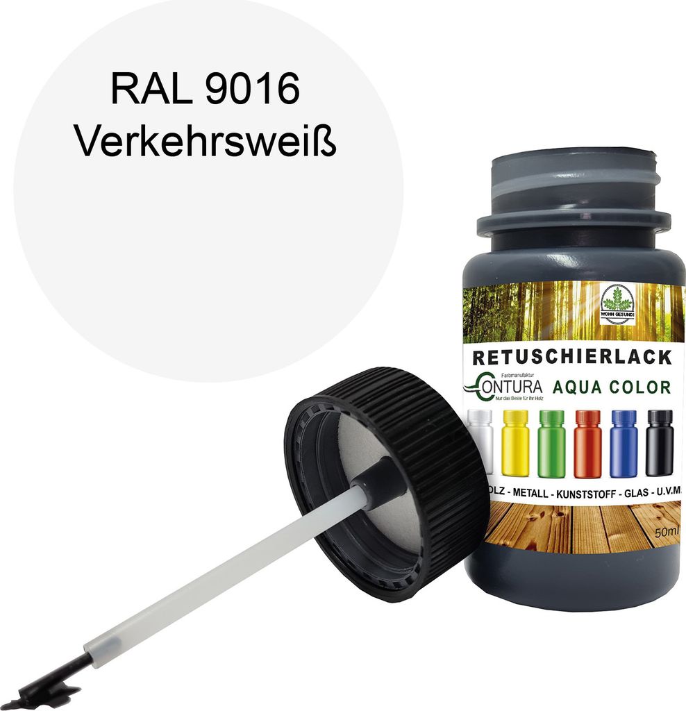 Reparaturlack Lackstift RAL Lack Pinselflasche 50ml. Farbe Produktbild 